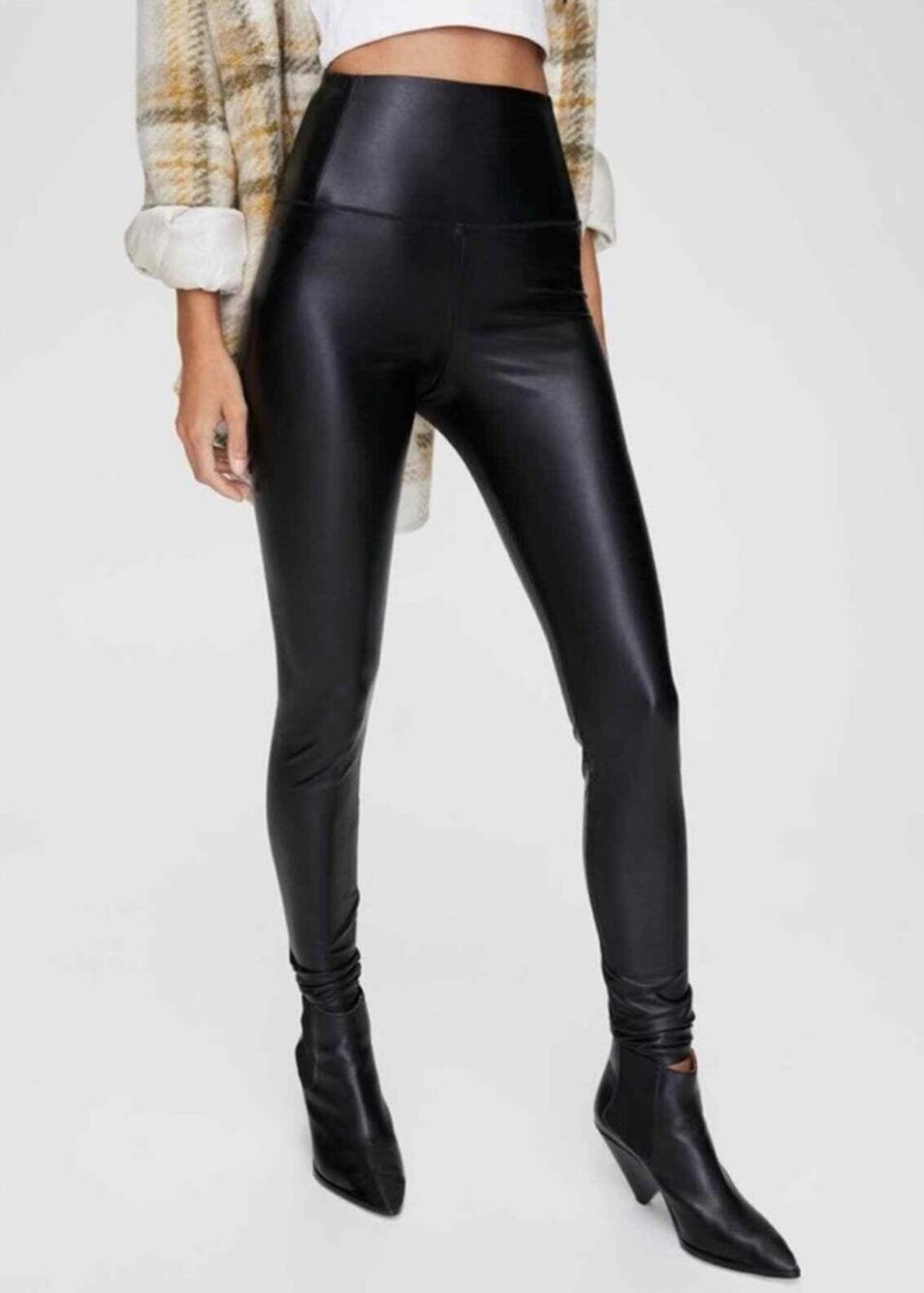 Wilfred Free Black Aritzia Vegan Faux Leather High Waisted Leggings Size XS